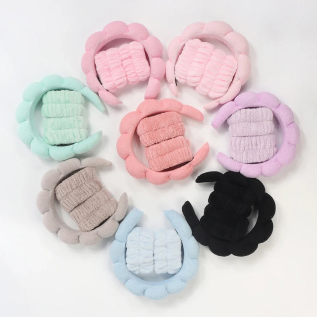 Microfiber Spa Headband Washing Set